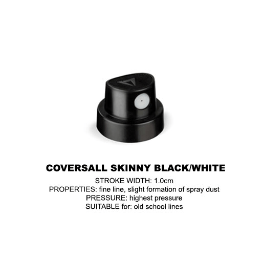 MOLOTOW Coversall Spray Paint Cap Skinny (Black & White)