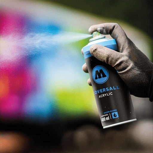 MOLOTOW Coversall Water-Based Spray Paint 400ml Shock Blue