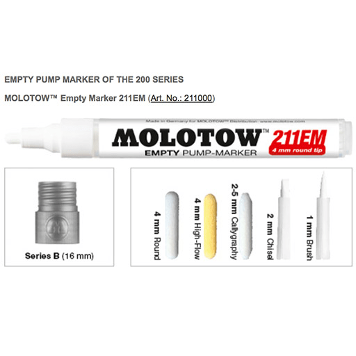 MOLOTOW Empty Pump Round Marker 4mm