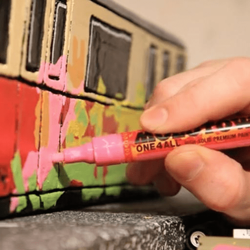 MOLOTOW One4All Acrylic Marker 4mm 218 Neon Orange Fluorescent