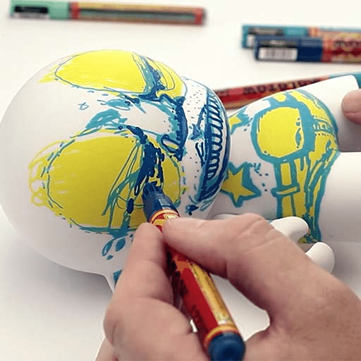 MOLOTOW One4All Acrylic Marker 4mm 220 Neon Yellow Fluorescent