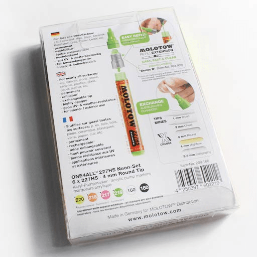 MOLOTOW One4All Acrylic Pump Marker 4mm Neon Set x 6