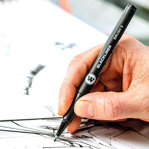 MOLOTOW Permanent Blackliner Brush Pen