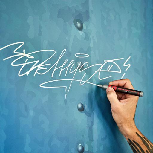 MOLOTOW Permanent Paint Marker 4mm Shock Blue Middle