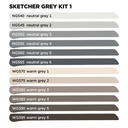 MOLOTOW Sketcher Twin Marker Grey Set 1 x 12