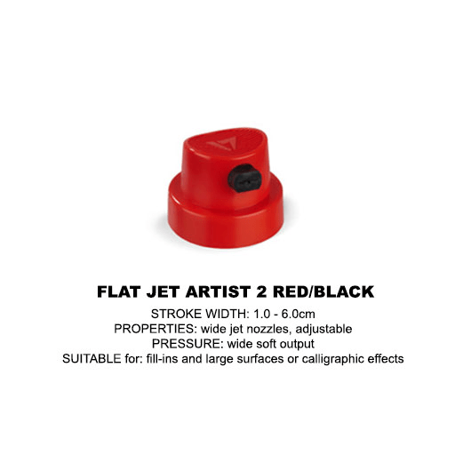 MOLOTOW Spray Paint Cap Flat Jet Artist 2 (Red & Black)