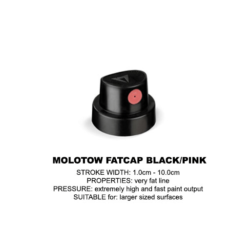 MOLOTOW Spray Paint Cap Molotow Fat Cap (Black & Pink)