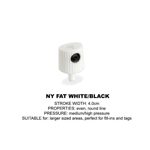 MOLOTOW Spray Paint Cap NY Fat (White & Black)