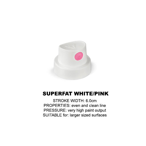 MOLOTOW Spray Paint Cap Super Fat (White & Pink)