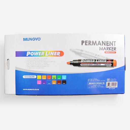 MUNGYO Power Liner Permanent Marker Set x 12