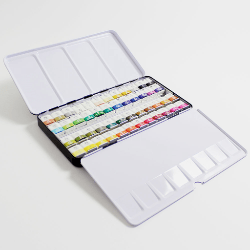 MUNGYO Professional Watercolor Paint 1/2 Pan Set x 48