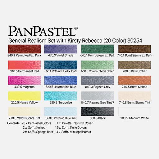 PANPASTEL Artist Pastel General Realism Kirsty Rebeccase Set x 20