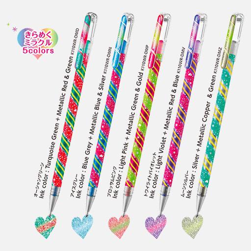 PENTEL Hybrid Dual Metallic Roller Pen Set B x 5