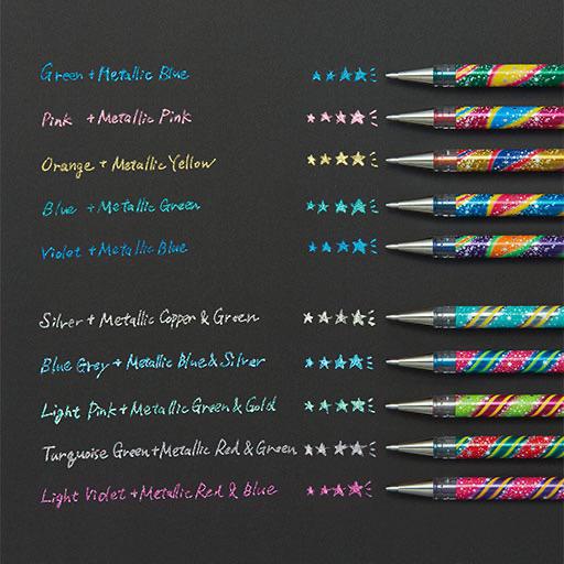 PENTEL Hybrid Dual Metallic Roller Pen Set B x 5