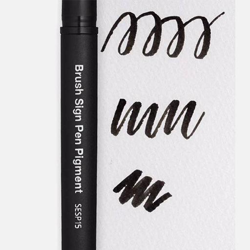 PENTEL Pigment Brush Sign Pen Set x 4