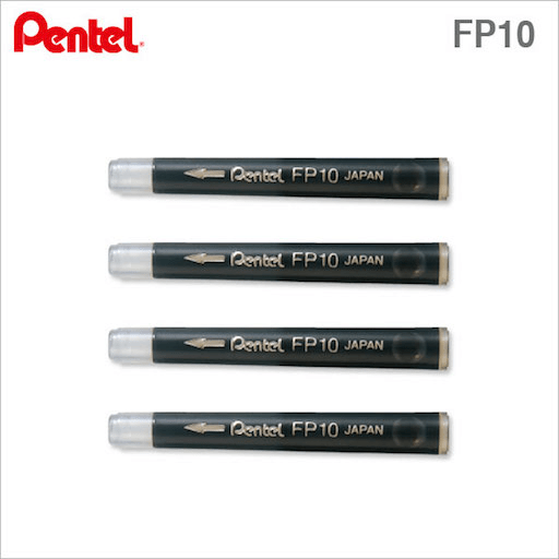 PENTEL Pocket Brush Cartridge x 4