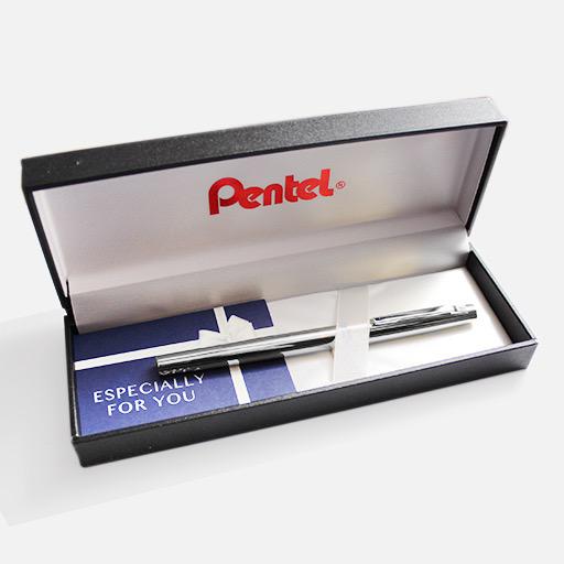 PENTEL Rolling Writer Roller Pen 0.8mm Silver