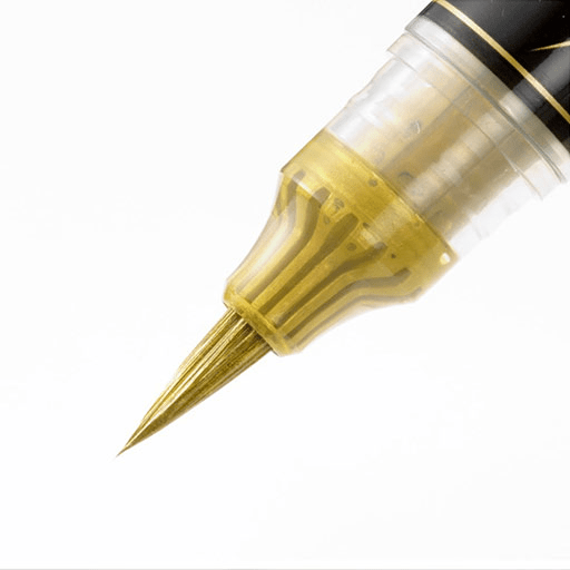 PENTEL Fudeyori Brush Pen Gold