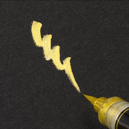 PENTEL Fudeyori Brush Pen Gold