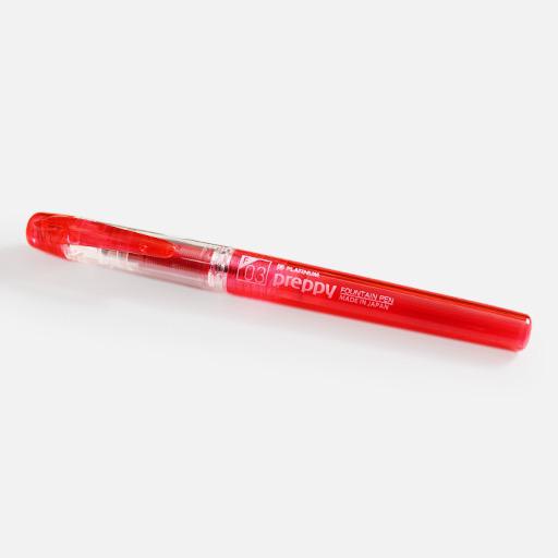 PLATINUM Preppy Red Fountain Pen Fine