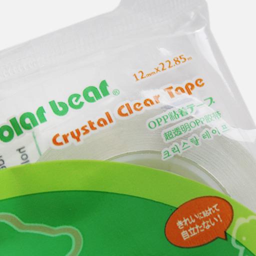 POLAR BEAR Crystal Clear Tape 12mm x 22.85m