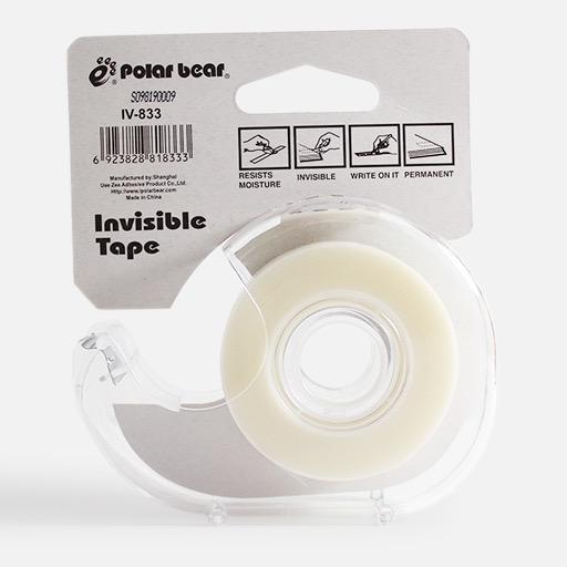 POLAR BEAR Invisible Tape With Cutter 18mm x 33m