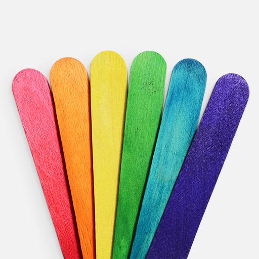 RAYHER Color Wooden Craft Stick x 50