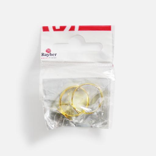 RAYHER Ring Base w/ Plate 12mm x 2 Gold