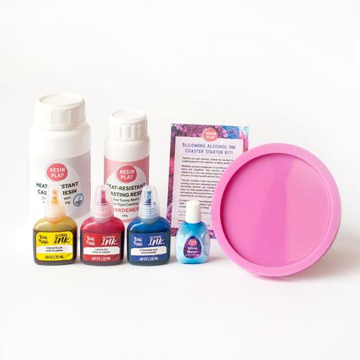 RESIN PLAY Blooming Alcohol Ink Coaster Starter Set A