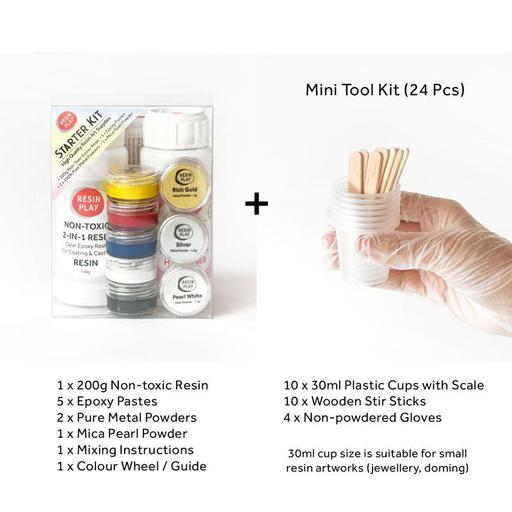 RESIN PLAY Resin Art Basic Starter Kit with Mini Tool Kit