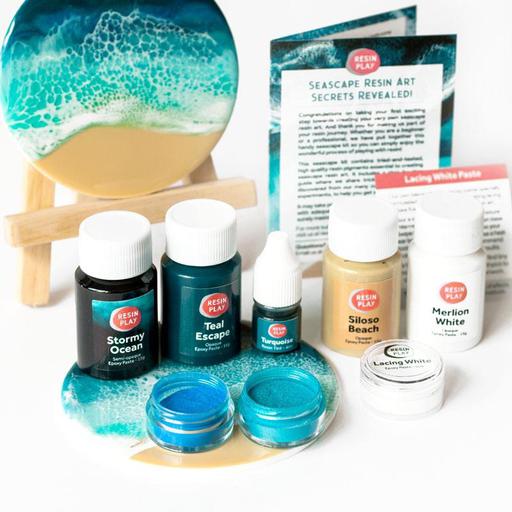 RESIN PLAY Turquoise Seascape Pigment Set