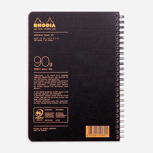 RHODIA Address Book 90gsm A5 x 80