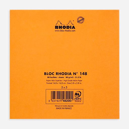 RHODIA Basics Graph Notepad 80gsm 14.8cm x 14.8cm x 80 Orange