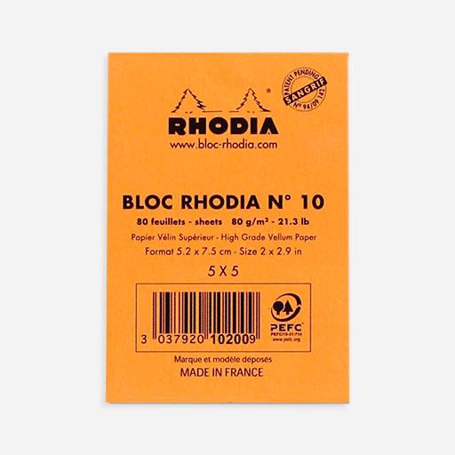 RHODIA Basics Graph Notepad 80gsm 52mm x 75mm x 80 Orange