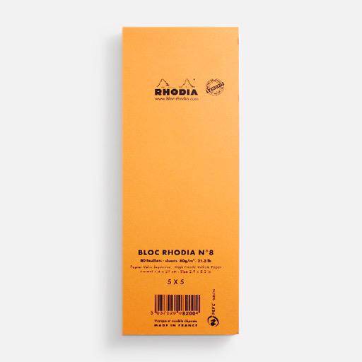 RHODIA Basics Graph Notepad 80gsm 7.4cm x 21cm x 80 Orange
