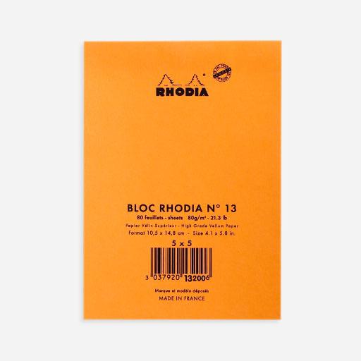 RHODIA Basics Graph Notepad 80gsm A6 x 80 Orange