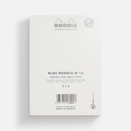 RHODIA Basics Graph Notepad 80gsm A6 x 80 White