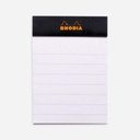 RHODIA Basics Lined Notepad 80gsm 52mm x 75mm x 20 Black