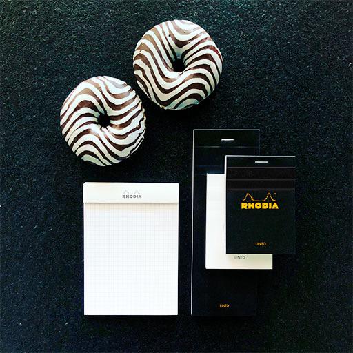 RHODIA Basics Lined Notepad 80gsm 52mm x 75mm x 20 Black