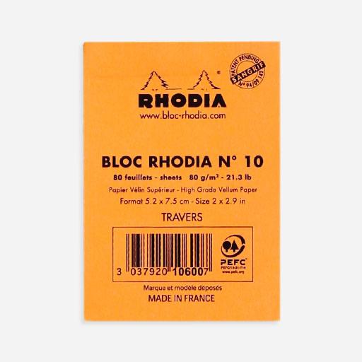 RHODIA Basics Lined Notepad 80gsm 52mm x 75mm x 20 Orange