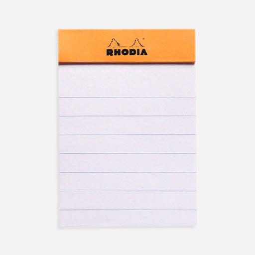 RHODIA Basics Lined Notepad 80gsm 52mm x 75mm x 20 Orange