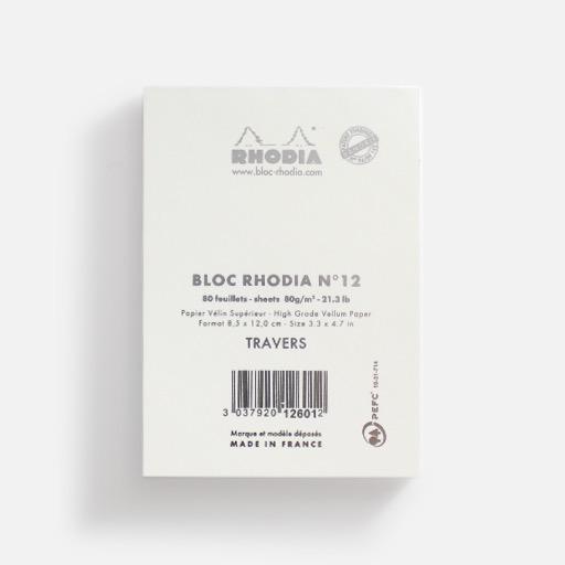 RHODIA Basics Lined Notepad 80gsm 8.5cm x 12cm x 80 White