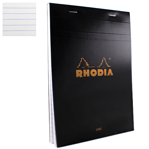 RHODIA Basics Lined Notepad 80gsm A4 x 80 Black