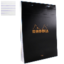 RHODIA Basics Lined Notepad 80gsm A4 x 80 Black
