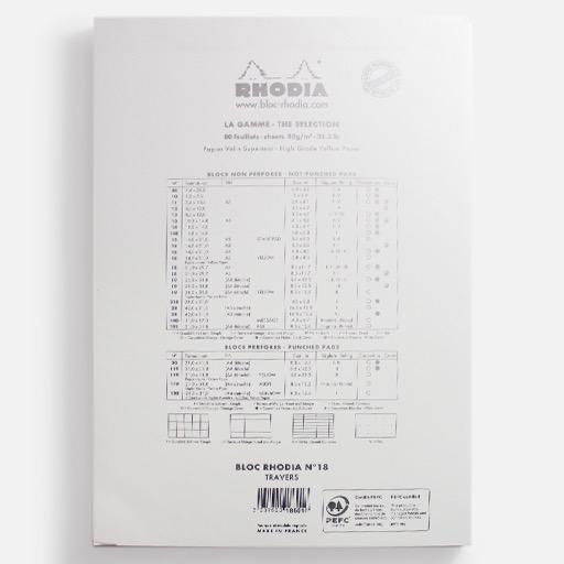 RHODIA Basics Lined Notepad 80gsm A4 x 80 White