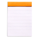 RHODIA Basics Lined Notepad 80gsm A6 x 80 Orange