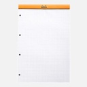 RHODIA Basics Punched Graph Notepad 80gsm A4+ x 80 Orange