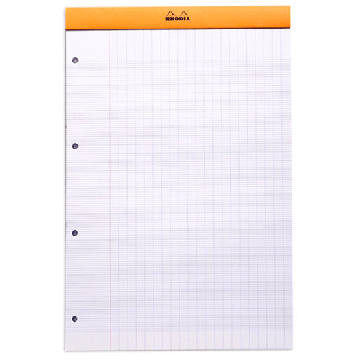 RHODIA Basics Punched Seyes Notepad 80gsm A4+ x 80 Orange
