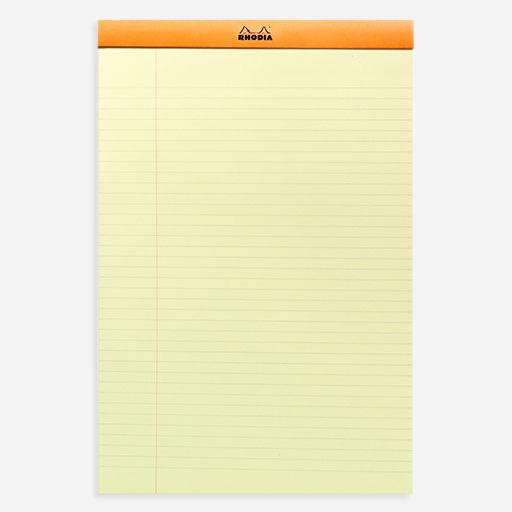 RHODIA Basics Yellow Paper Lined Notepad 80gsm A4+ x 80
