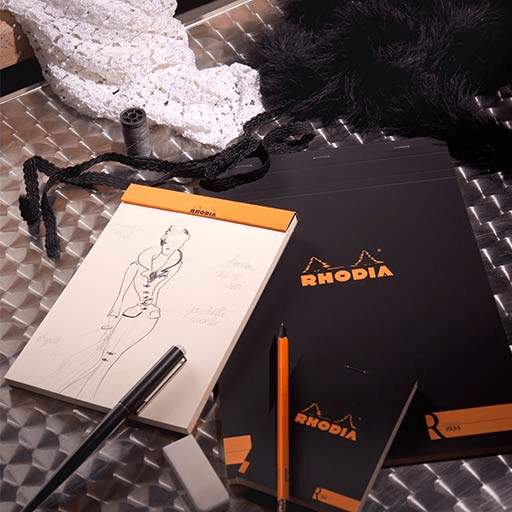 RHODIA Basics “R” Blank Notepad 90gsm A4 x 70 Black